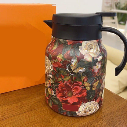 Stainless Steel Thermal Teapot with Infuser Vacuum Insulated 1L Tea Pot