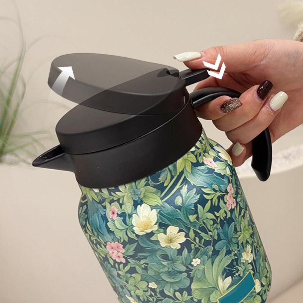 Stainless Steel Thermal Teapot with Infuser Vacuum Insulated 1L Tea Pot