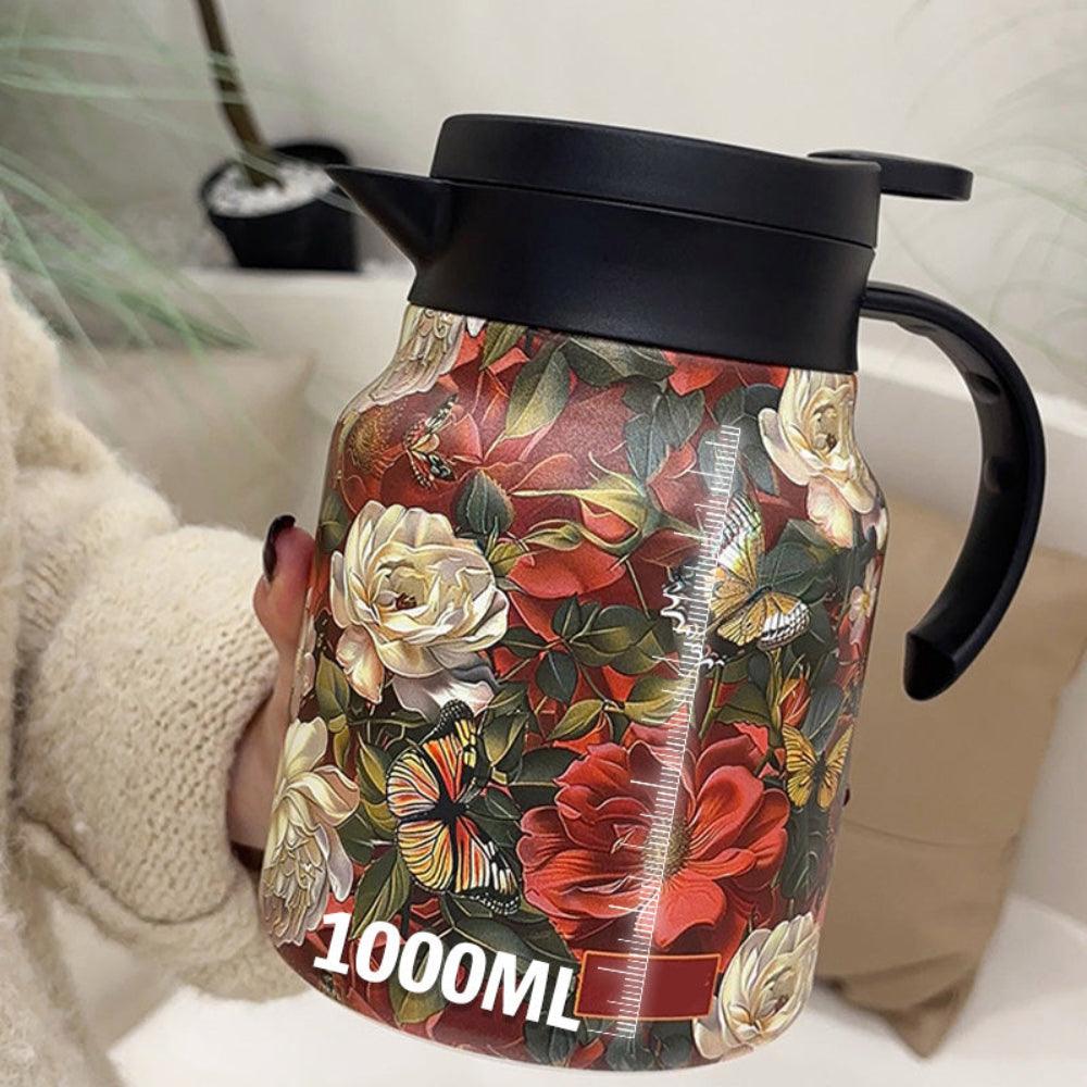 Stainless Steel Thermal Teapot with Infuser Vacuum Insulated 1L Tea Pot