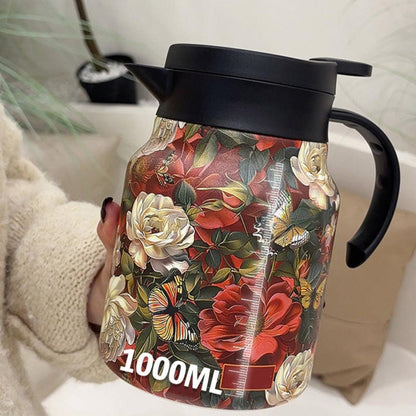 Stainless Steel Thermal Teapot with Infuser Vacuum Insulated 1L Tea Pot
