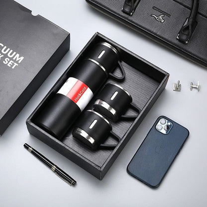 Stainless Steel Thermos - 500 ml Insulated Flask with Cup Lid