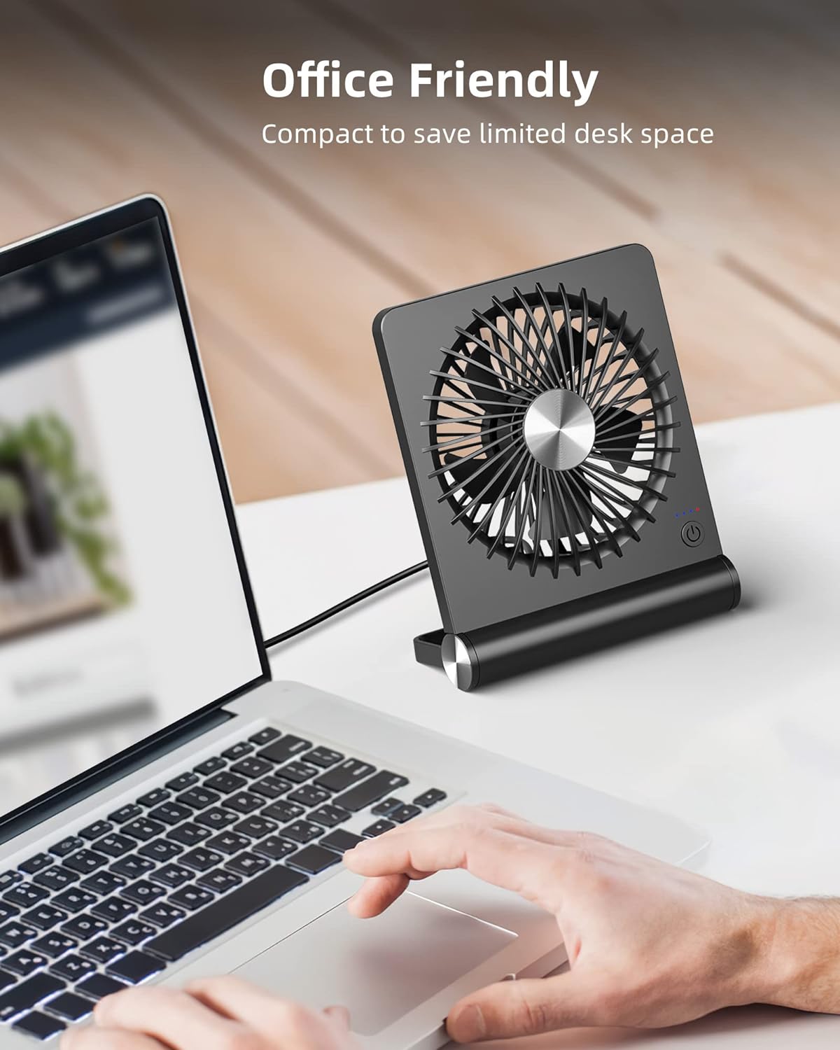 Starker Wind Ultra Quiet Compact Desk Fan Powerful Silent USB Cooling Fan