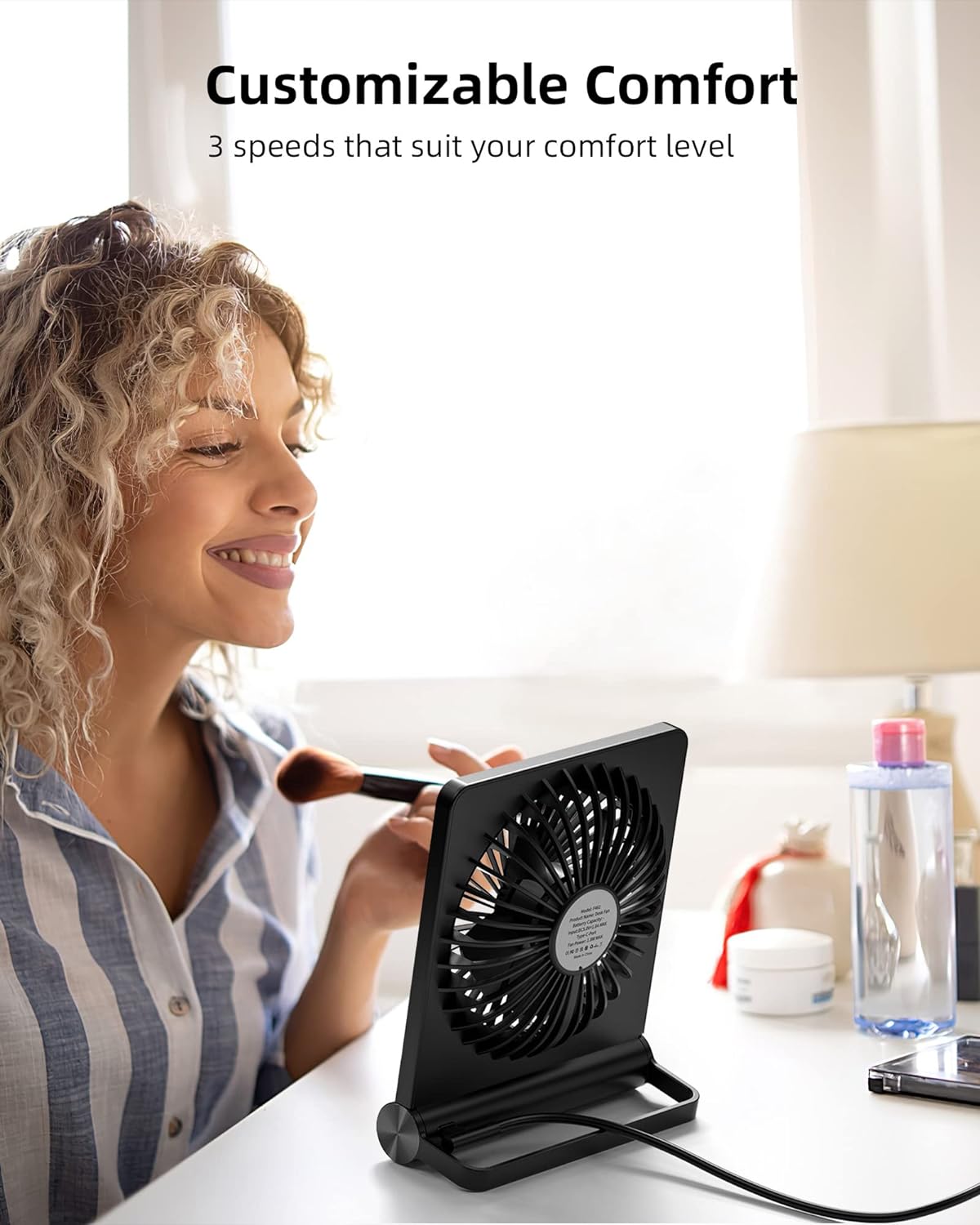 Starker Wind Ultra Quiet Compact Desk Fan Powerful Silent USB Cooling Fan