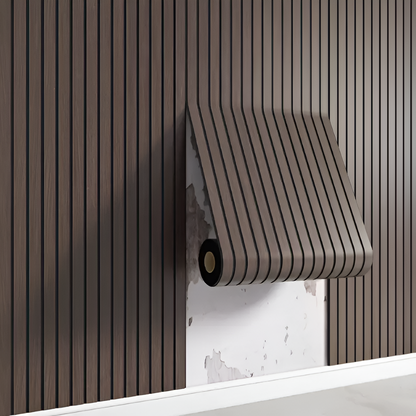 StickieFast 3D Wood Texture Wall Panels with Easy Self Adhesive Design