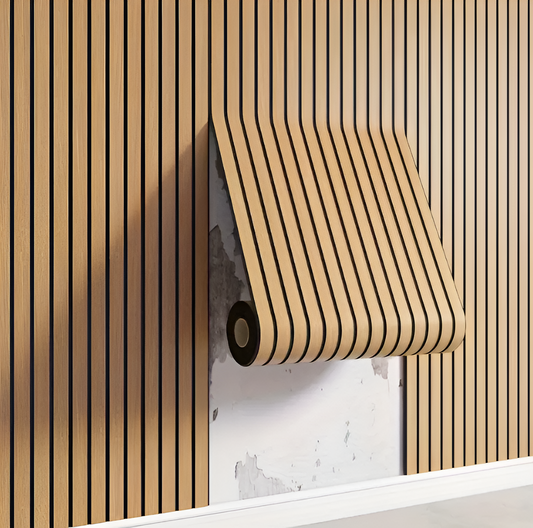 StickieFast 3D Wood Texture Wall Panels with Easy Self Adhesive Design