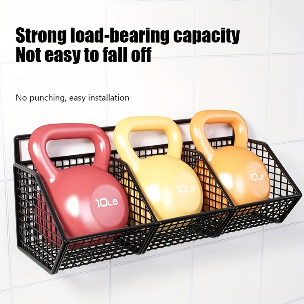 StorGrid Wall Mounted Wire Storage Basket for Kitchen Organization