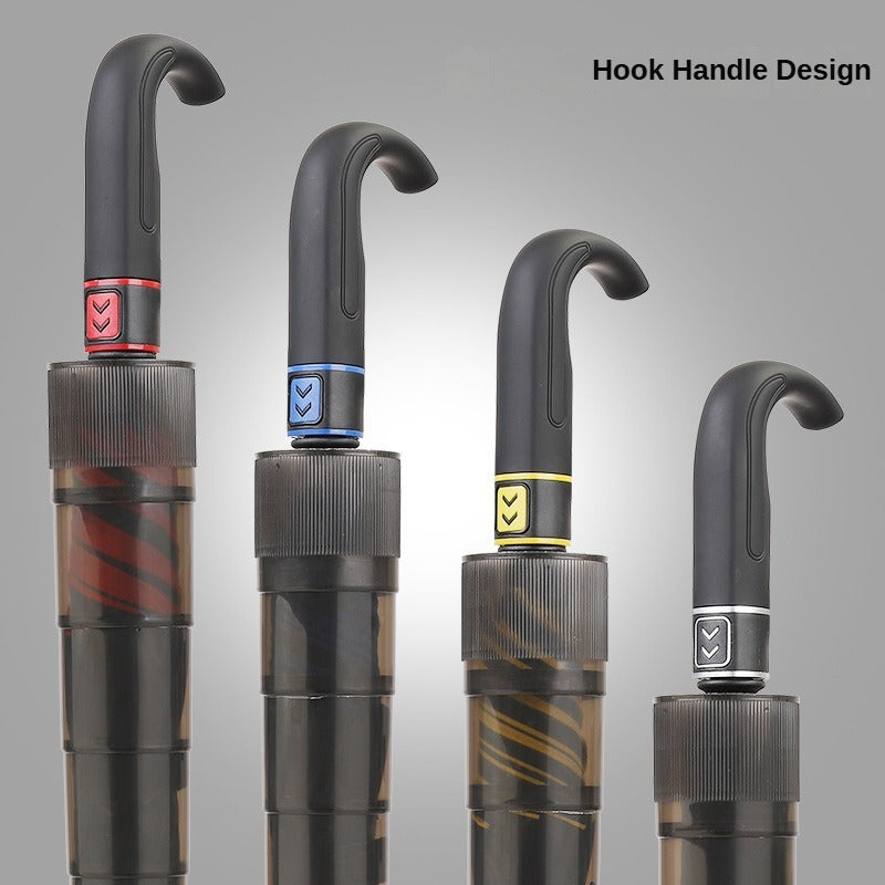 StormShield Windproof Umbrella with Curved Handle Durable Design