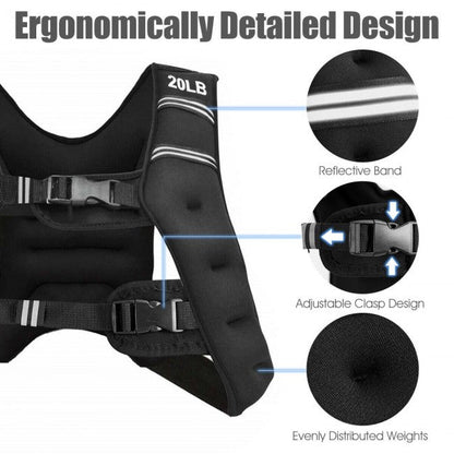 StridrEdge Adjustable Weighted Vest for Strength Training