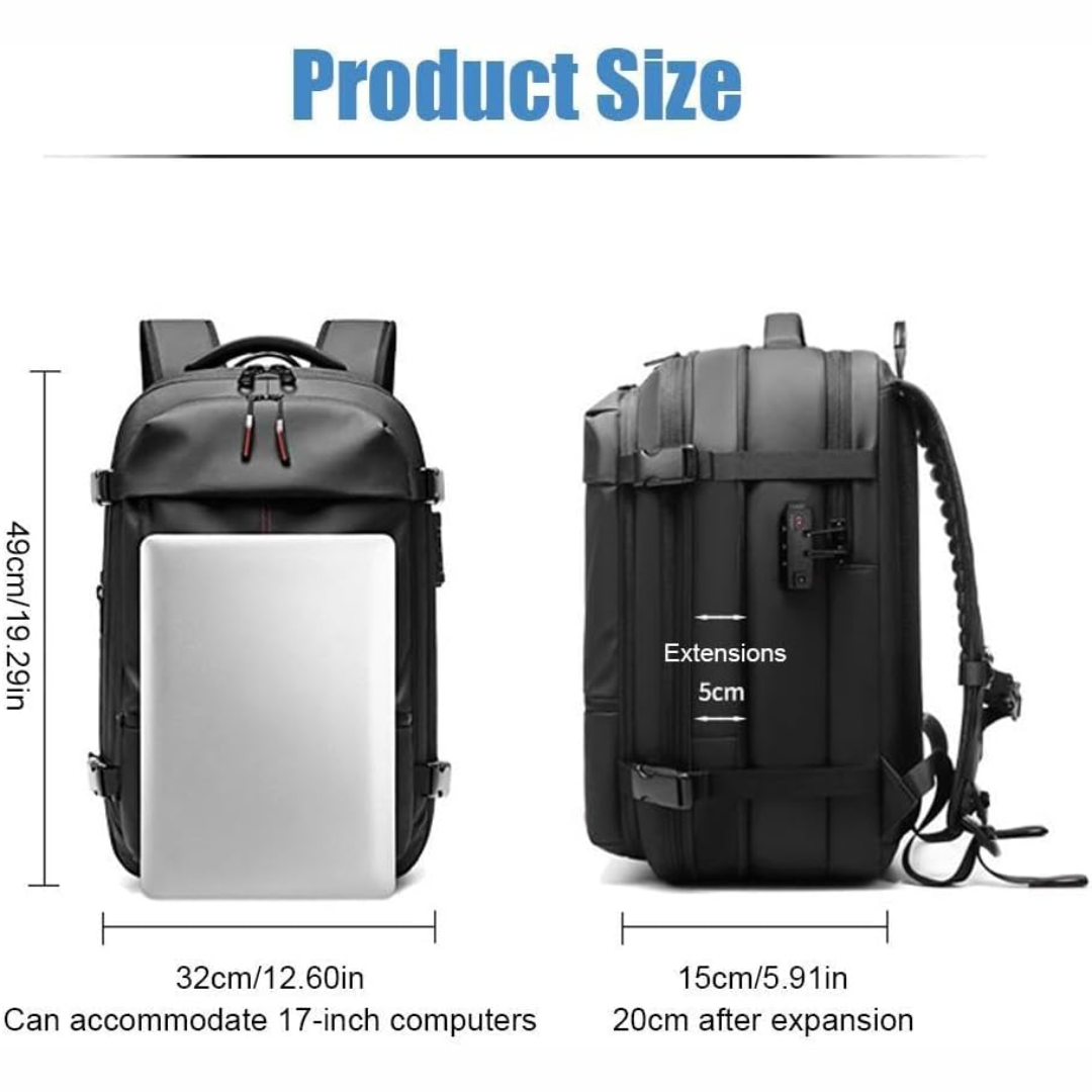 Structured 60L Compression Rucksack with Expandable Storage
