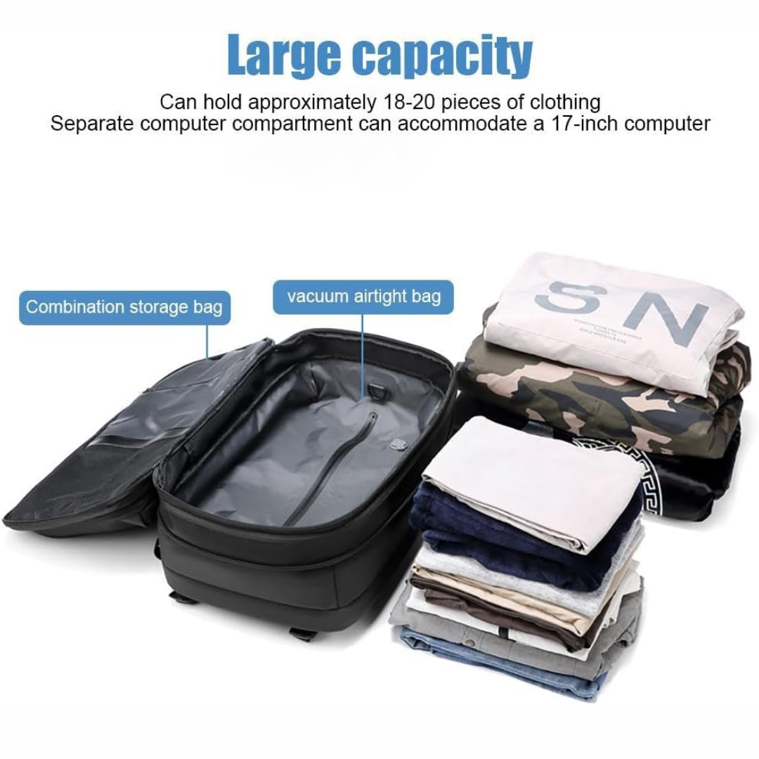 Structured 60L Compression Rucksack with Expandable Storage