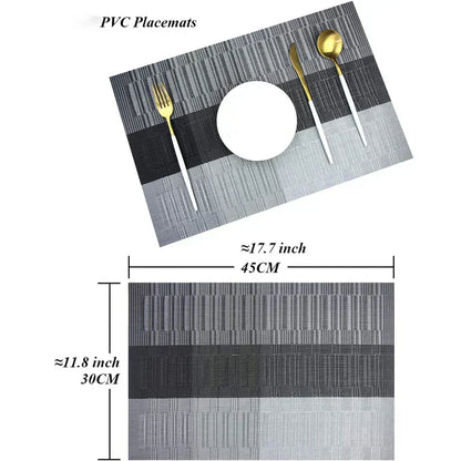 SturdyWoven Washable Heat Resistant Placemats Set of 4
