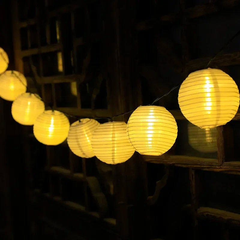 SunShade Solar Lantern String Lights Outdoor LED Decor
