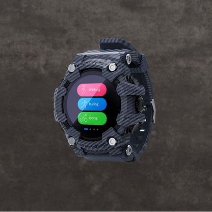 Tactical Military Smartwatch with Heart Rate Monitoring and Waterproof Design