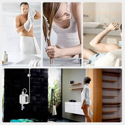 Tankless Electric Water Heater Instant Hot Water Compact Energy Efficient Design