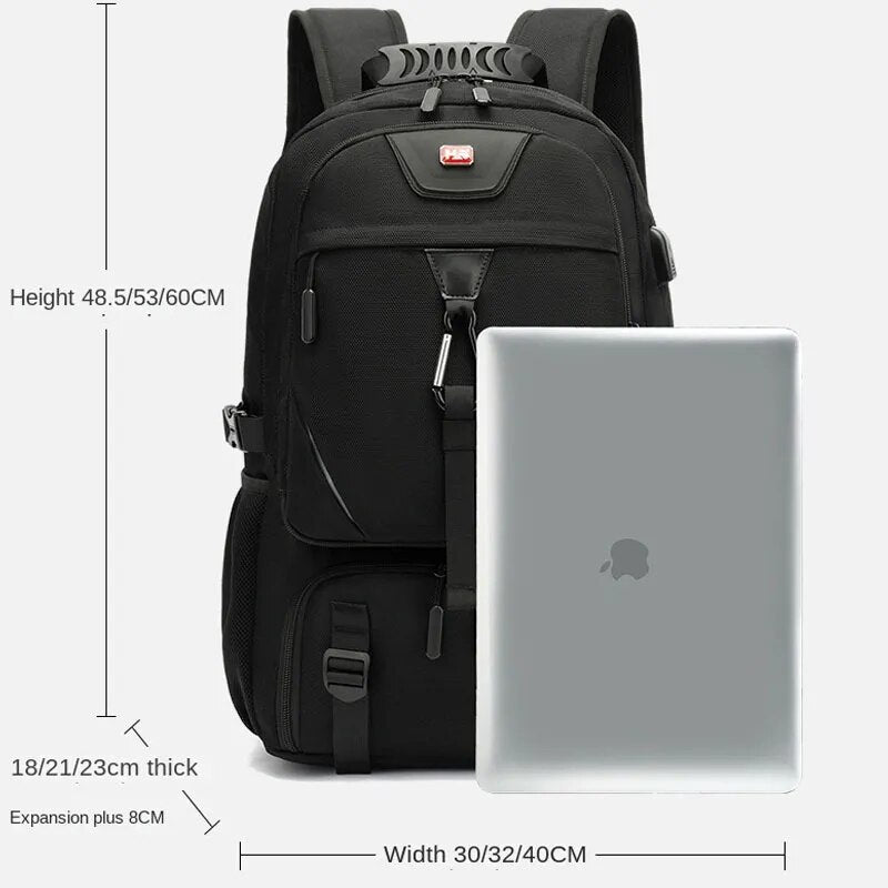 Tech Trek Pro 50L to 80L Backpack with USB Charging Port and Laptop Storage
