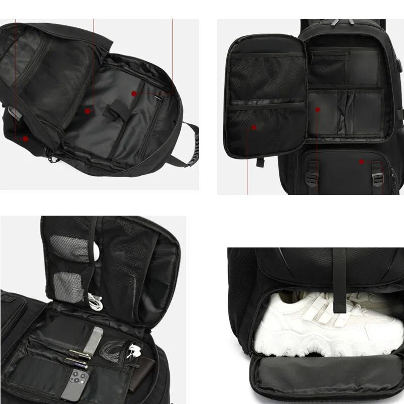 Tech Trek Pro 50L to 80L Backpack with USB Charging Port and Laptop Storage