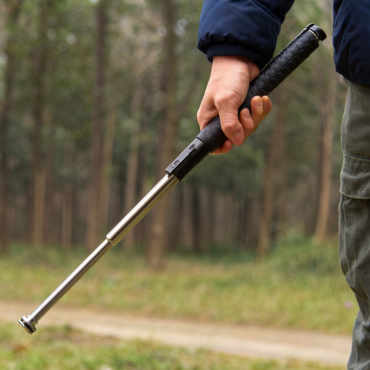 Telescopic Alloy Walking Stick Hiking Pole With Anti Slip Grip
