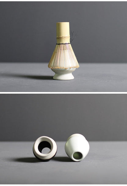 TenchaTime Complete Matcha Set with Bamboo Whisk and Ceramic Bowl
