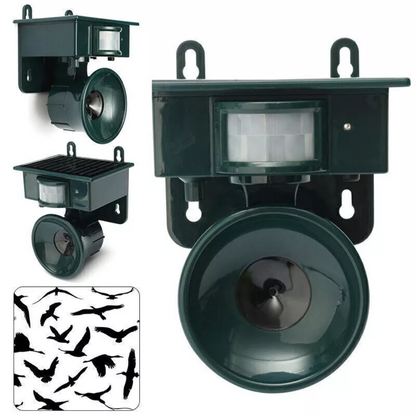 TerraGuard Solar Bird Repeller with PIR Motion Sensor and Sound Deterrent