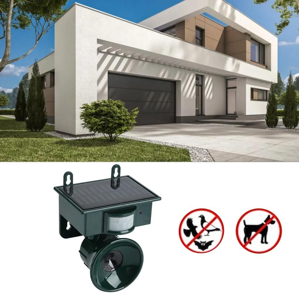 TerraGuard Solar Bird Repeller with PIR Motion Sensor and Sound Deterrent