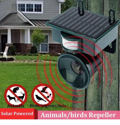TerraGuard Solar Bird Repeller with PIR Motion Sensor and Sound Deterrent