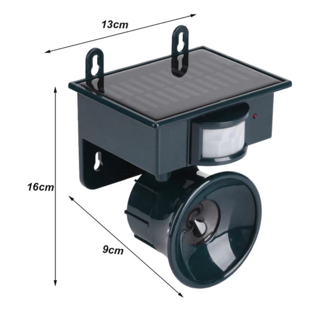 TerraGuard Solar Bird Repeller with PIR Motion Sensor and Sound Deterrent