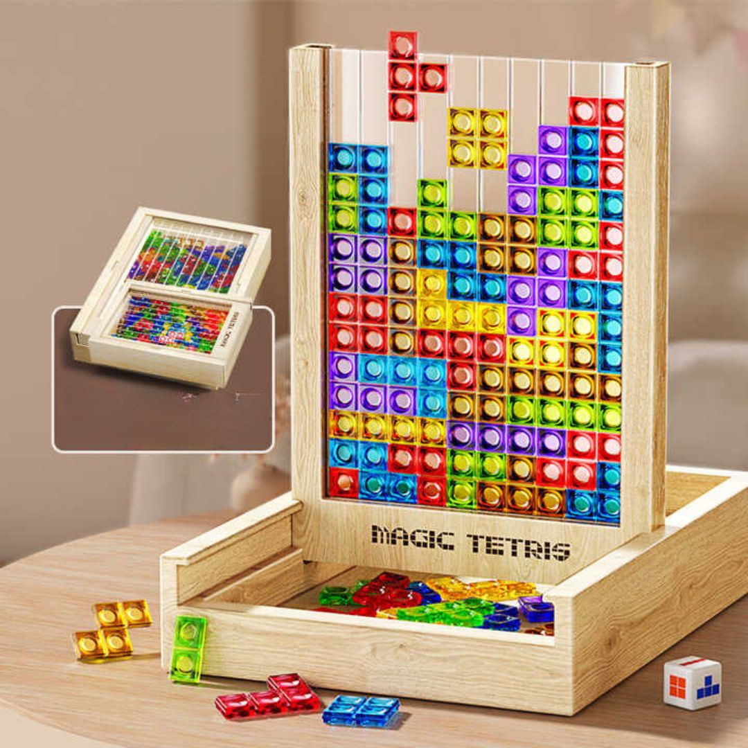 TetrisWood Wooden Puzzle Game for Family Fun and Brain Training