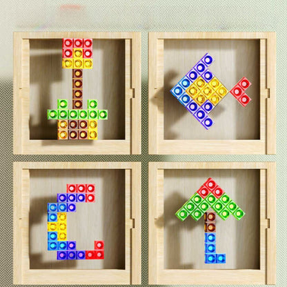 TetrisWood Wooden Puzzle Game for Family Fun and Brain Training