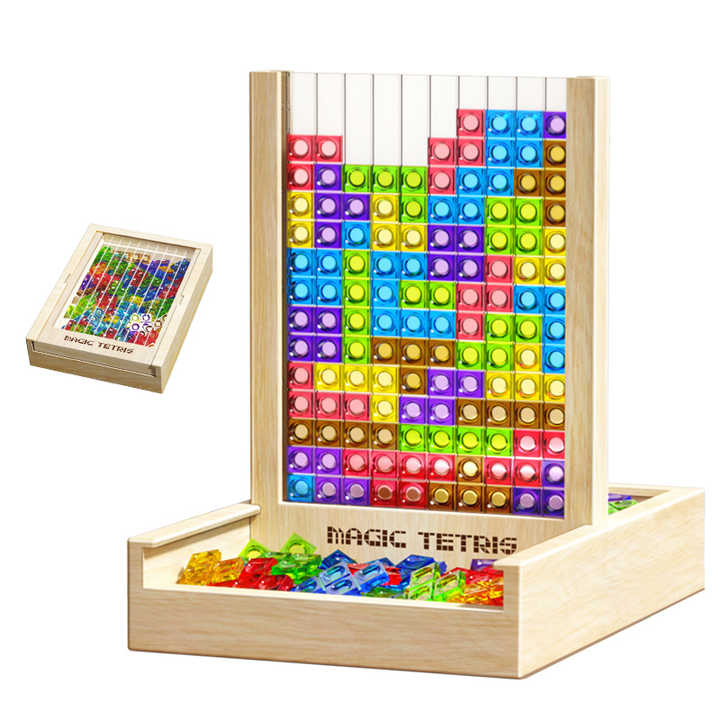 TetrisWood Wooden Puzzle Game for Family Fun and Brain Training