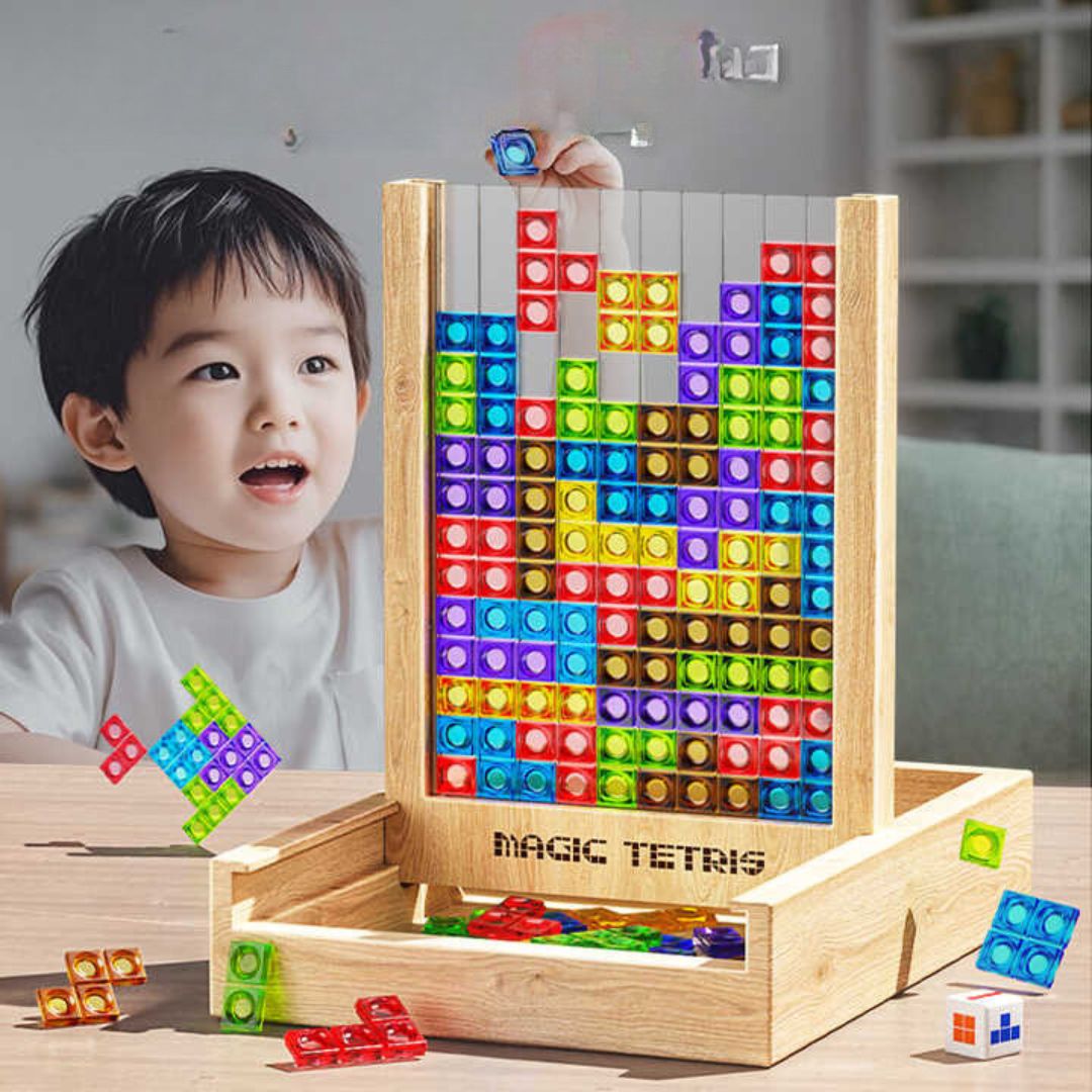 TetrisWood Wooden Puzzle Game for Family Fun and Brain Training