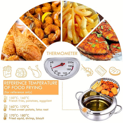 ThermaFryer Stainless Steel Deep Fryer with Temperature Control (2.2L)