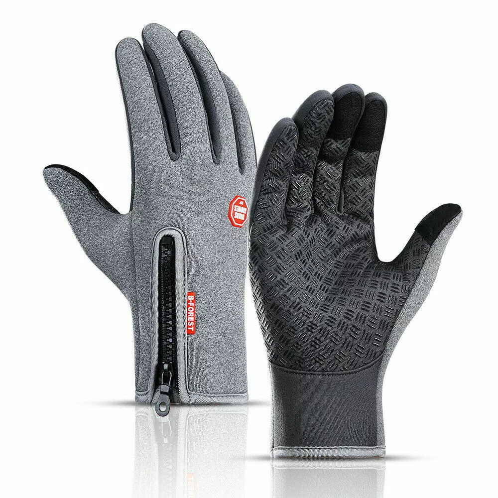 Guantes térmicos calefactables con dedos táctiles, para invierno, agarre antideslizante y correa ajustable