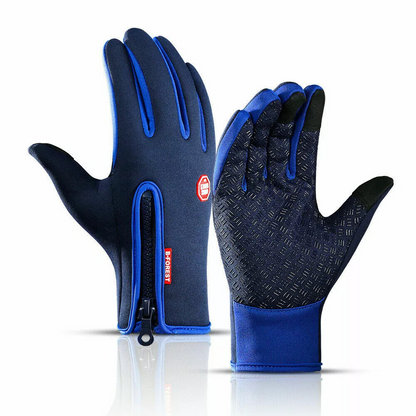 Guantes térmicos calefactables con dedos táctiles, para invierno, agarre antideslizante y correa ajustable