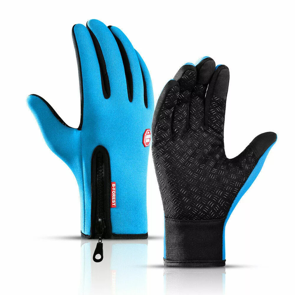 Guantes térmicos calefactables con dedos táctiles, para invierno, agarre antideslizante y correa ajustable