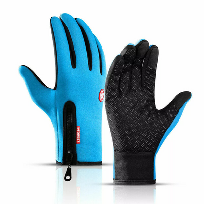 Guantes térmicos calefactables con dedos táctiles, para invierno, agarre antideslizante y correa ajustable