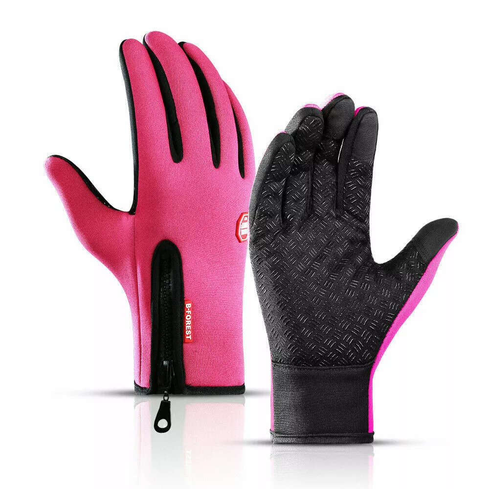 Guantes térmicos calefactables con dedos táctiles, para invierno, agarre antideslizante y correa ajustable