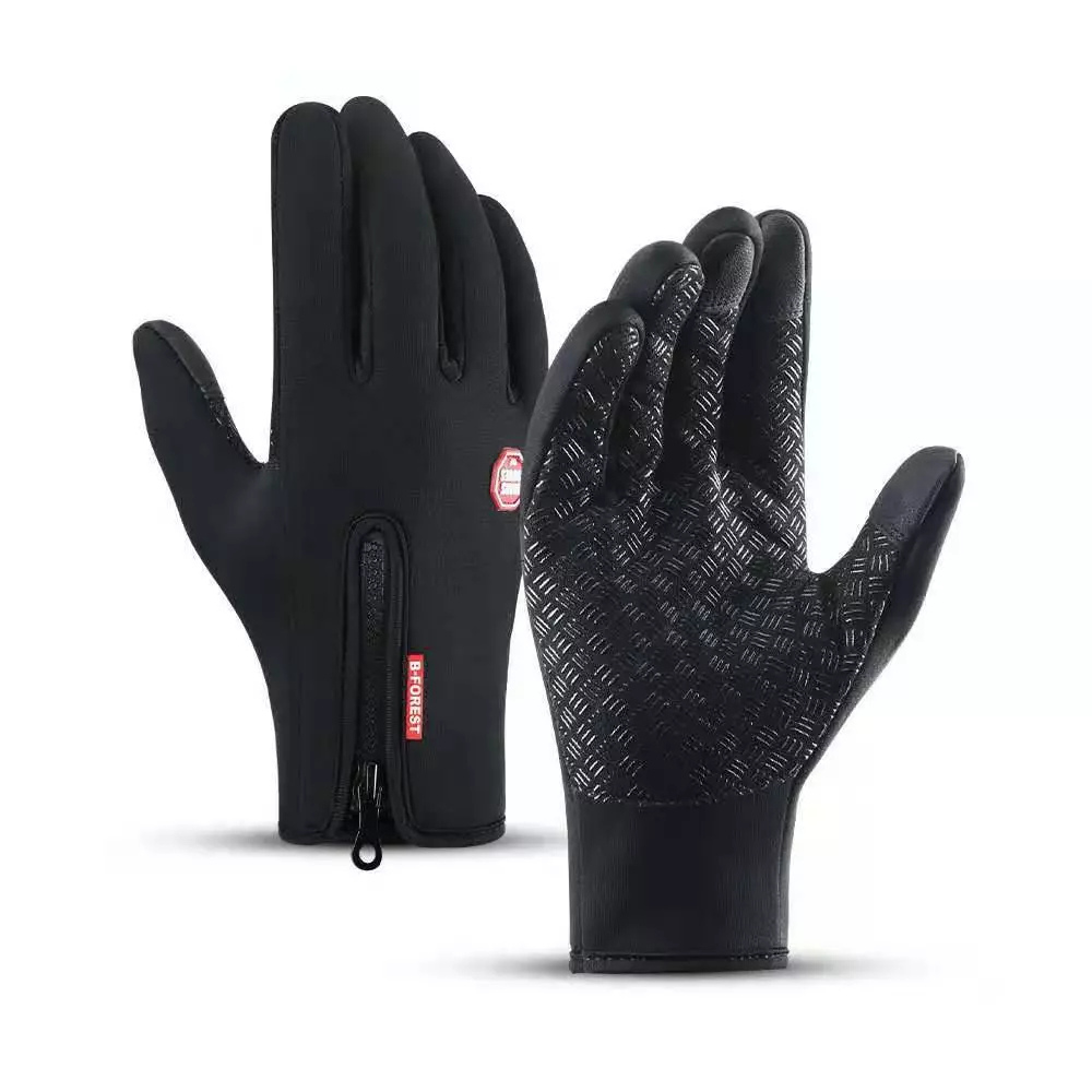 Guantes térmicos calefactables con dedos táctiles, para invierno, agarre antideslizante y correa ajustable
