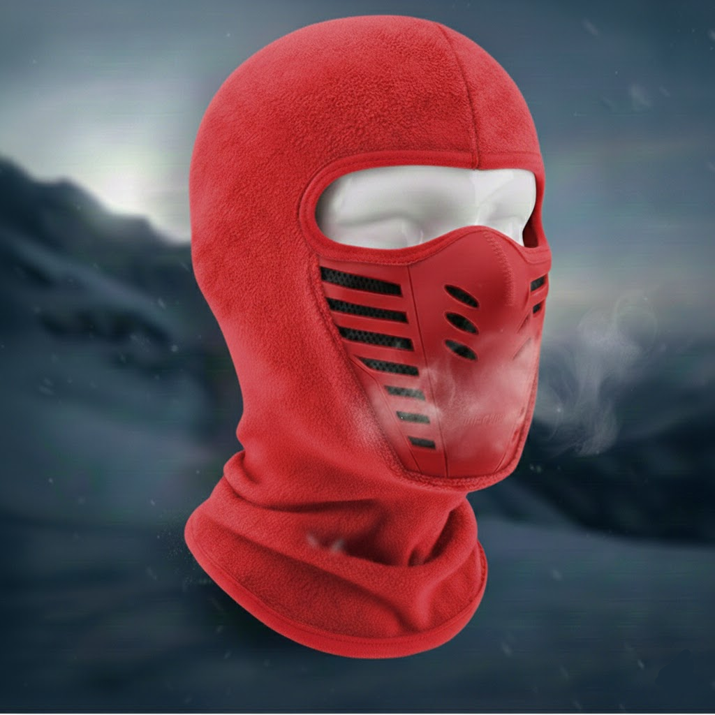 Masque facial thermique d'hiver coupe-vent en polaire à couverture intégrale pour sports et activités en extérieur