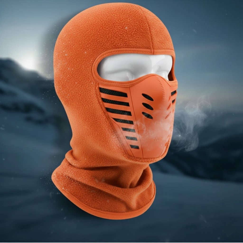 Masque facial thermique d'hiver coupe-vent en polaire à couverture intégrale pour sports et activités en extérieur