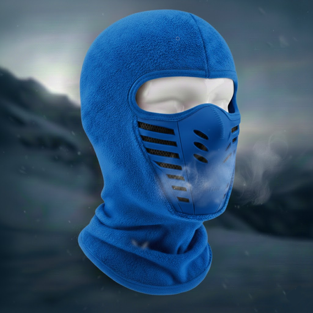 Masque facial thermique d'hiver coupe-vent en polaire à couverture intégrale pour sports et activités en extérieur