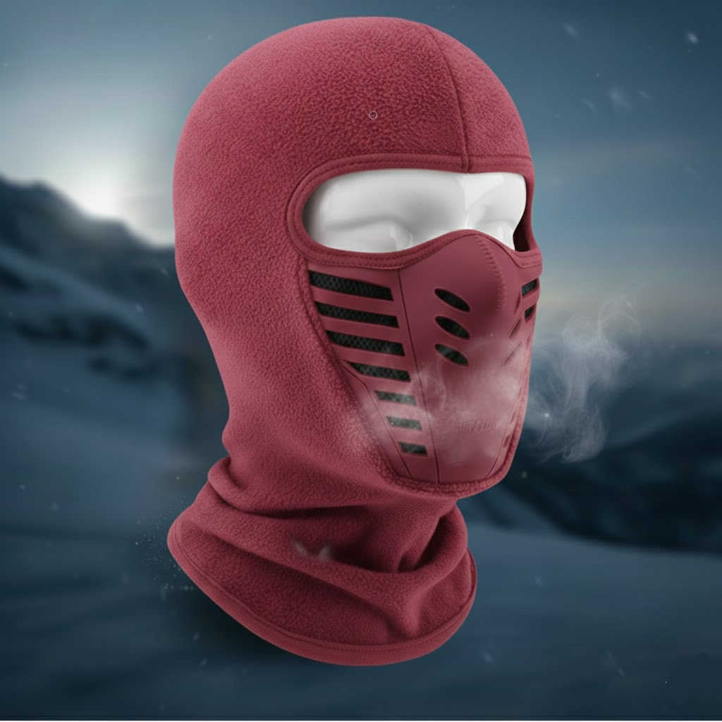 Masque facial thermique d'hiver coupe-vent en polaire à couverture intégrale pour sports et activités en extérieur