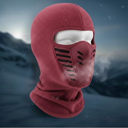 Masque facial thermique d'hiver coupe-vent en polaire à couverture intégrale pour sports et activités en extérieur