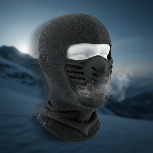 Masque facial thermique d'hiver coupe-vent en polaire à couverture intégrale pour sports et activités en extérieur