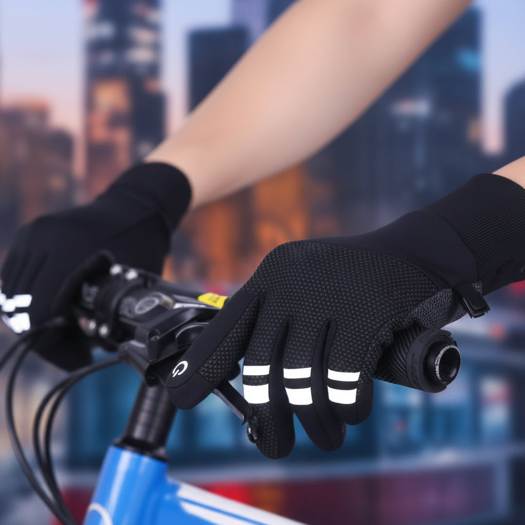 Guantes térmicos de invierno para ciclismo, aptos para pantallas táctiles, cortavientos y repelentes al agua