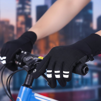 Guantes térmicos de invierno para ciclismo, aptos para pantallas táctiles, cortavientos y repelentes al agua