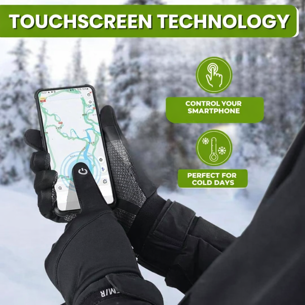Guantes térmicos de invierno para ciclismo, aptos para pantallas táctiles, cortavientos y repelentes al agua