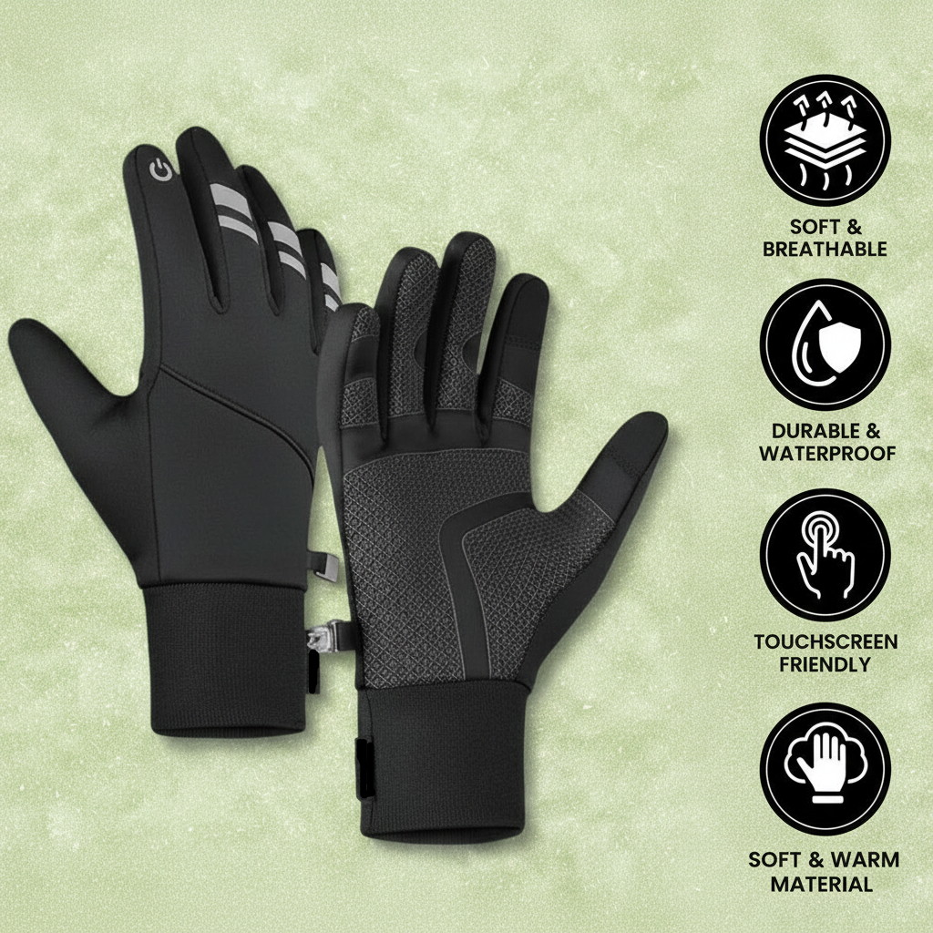 Guantes térmicos de invierno para ciclismo, aptos para pantallas táctiles, cortavientos y repelentes al agua