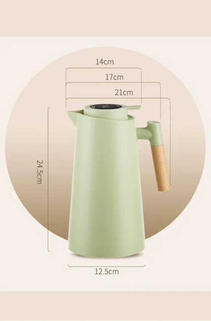 ThermoWood Insulated Thermos Jug with Temperature Display