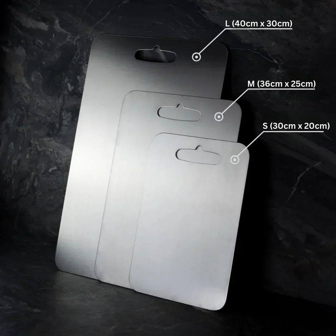 Thick Titanium Cutting Board with Non-Porous Surface