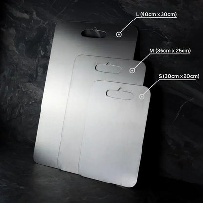 Thick Titanium Cutting Board with Non-Porous Surface